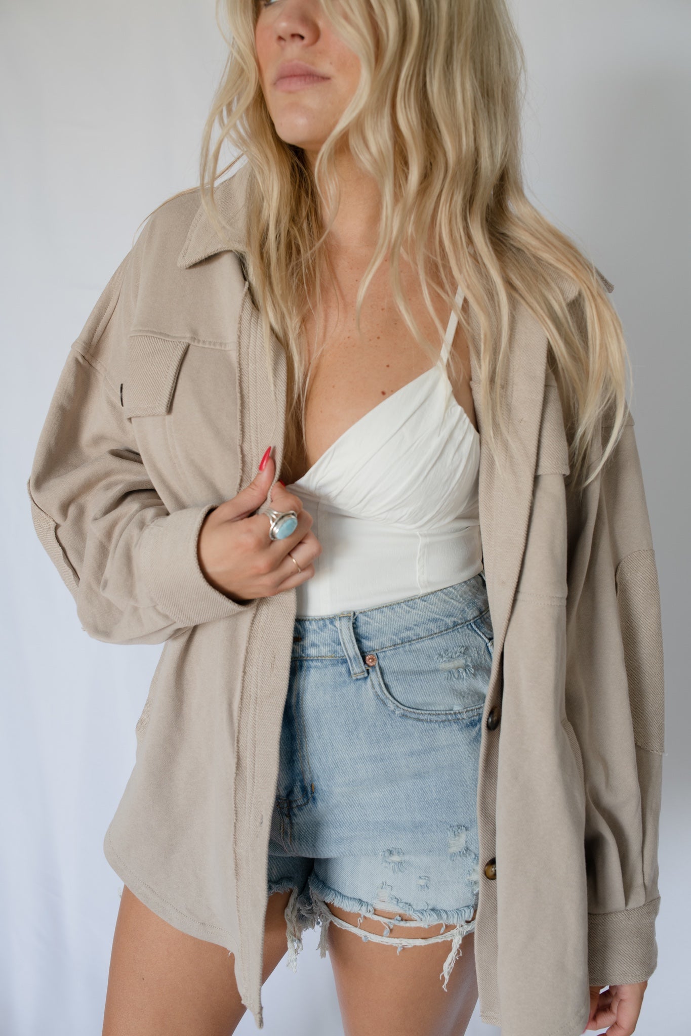Taupe Shacket