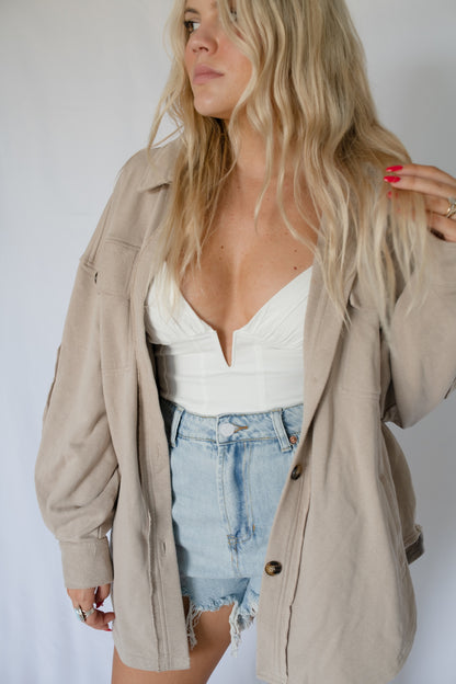Taupe Shacket