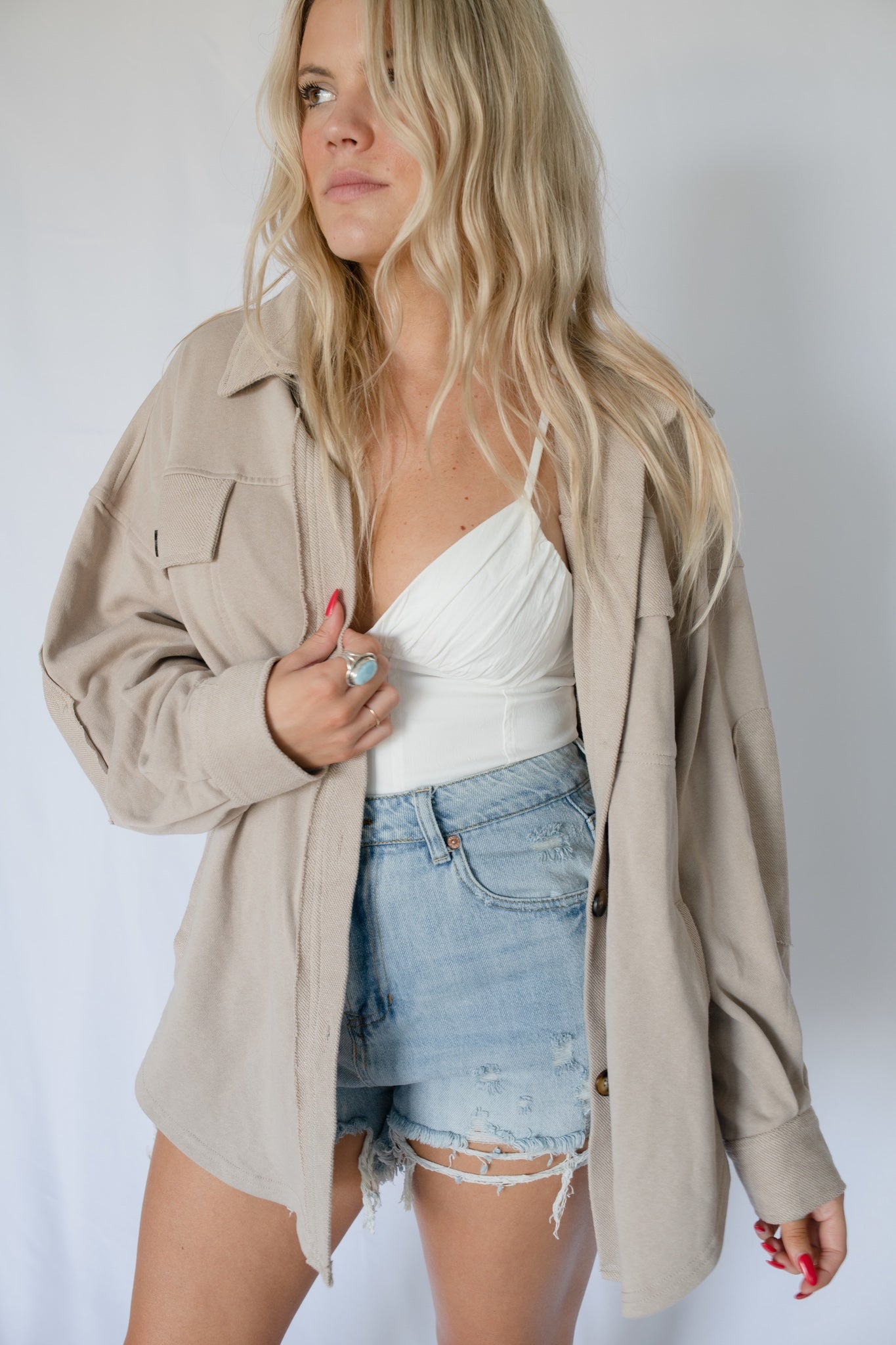 Taupe Shacket