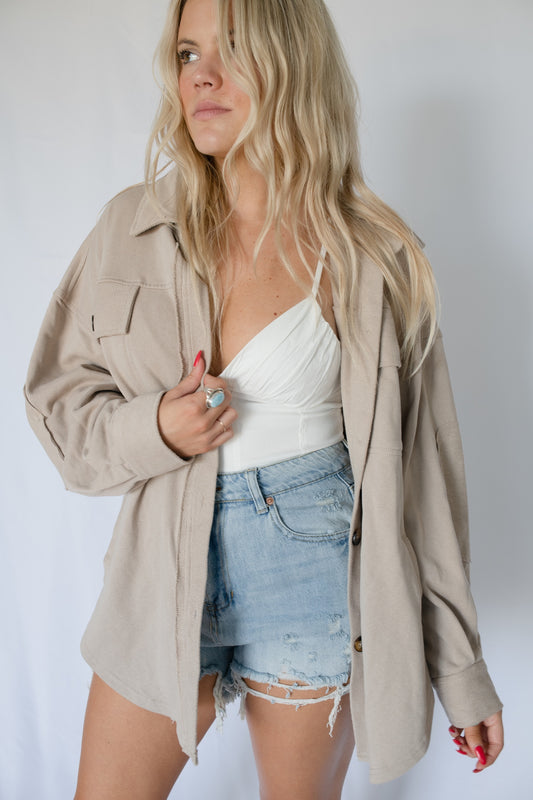 Taupe Shacket