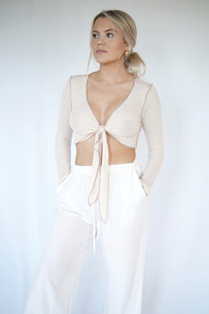 Ana Crop Tie Top